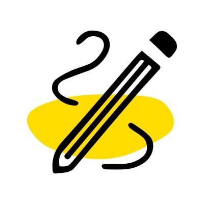 Brightec branded illustration of a pencil